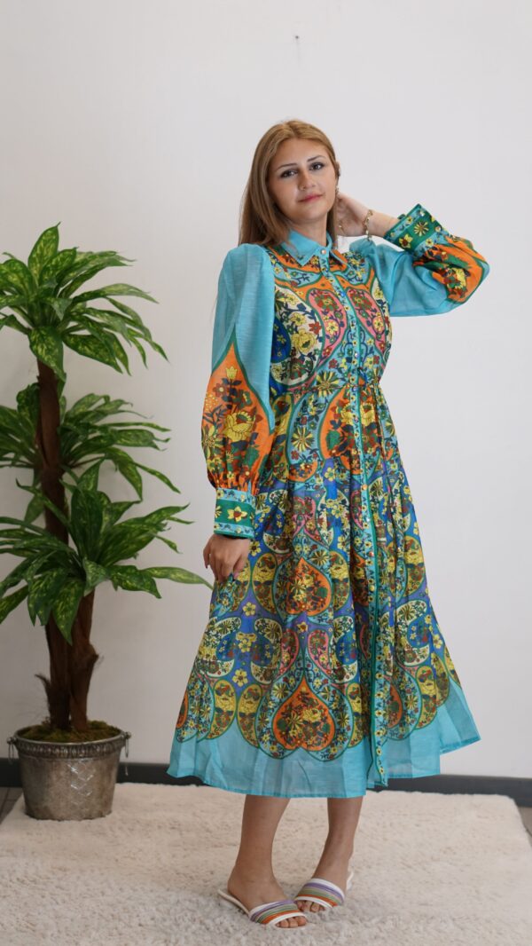 İthal Desenli Elbise